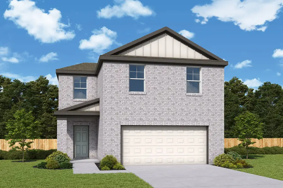 Front exterior of a new home in Magnolia Springs, Montgomery, TX, highlighting curb appeal (Image 1). Front exterior of a new home in Magnolia Springs, Montgomery, TX, highlighting curb appeal (Image 1).