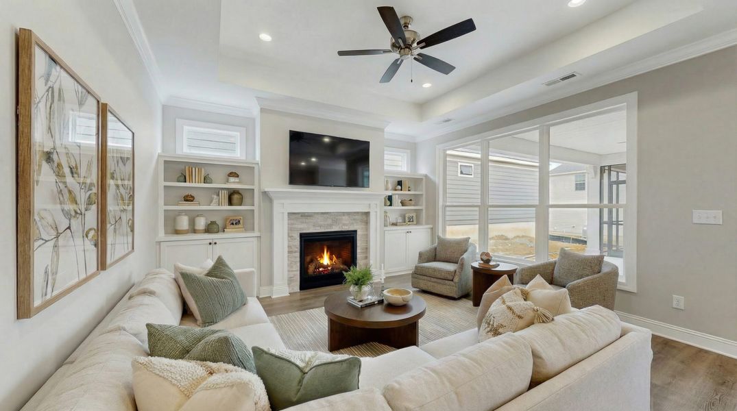 Representative furnished interior of a home built from the Portico by Perfection Builders in The Courtyards at Curry Farms, Louisville (Image 4).