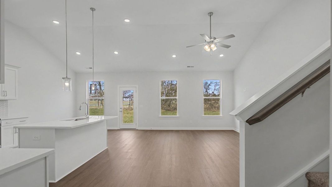 Furnished interior view inside a new home in Cottages of Bearwood, Mount Pleasant (Image 7). Furnished interior view inside a new home in Cottages of Bearwood, Mount Pleasant (Image 7).