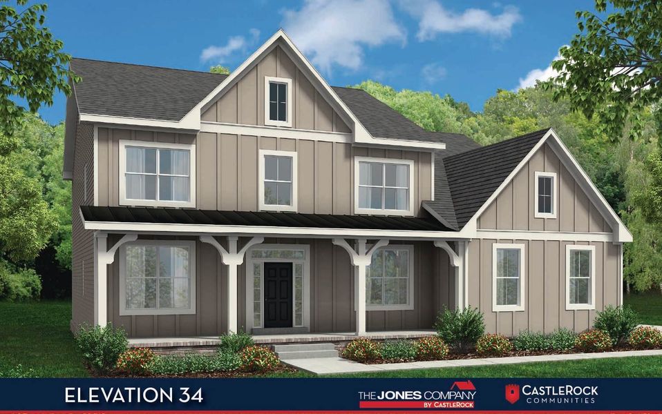 Representative exterior photo of a completed home built from the Cameron II by CastleRock Communities in Belvoir, Fairview, TN (Image 8).