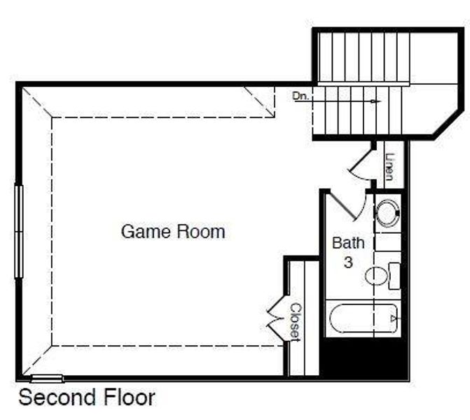 D.R. Horton's Vail floorplan, 2nd floor - All Home and community information, including pricing, included features, terms, availability and amenities, are subject to change at any time without notice or obligation. All Drawings, pictures, photographs, video, square footages, floor plans, elevations, features, colors and sizes are approximate for illustration purposes only and will vary from the homes as built.