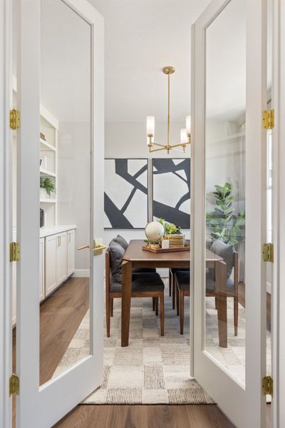 Plan C405 - Representative Photo - Home Office featuring French Doors