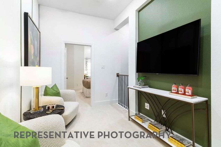 Furnished interior view inside a new home in Woodforest Townhomes, Montgomery (Image 14). Furnished interior view inside a new home in Woodforest Townhomes, Montgomery (Image 14).