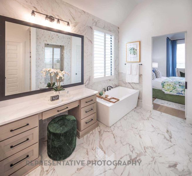 Furnished interior view inside a new home in Cross Creek West, Fulshear (Image 14). Furnished interior view inside a new home in Cross Creek West, Fulshear (Image 14).