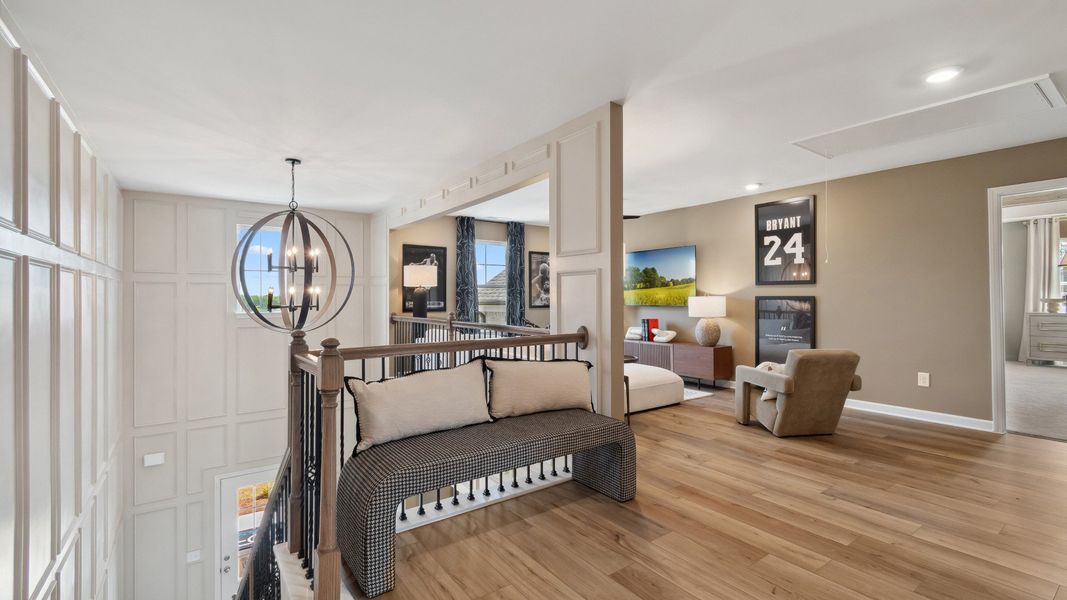 Representative furnished interior of a home built from the Meridian II by DRB Homes in Copperfield, Locust Grove (Image 29).