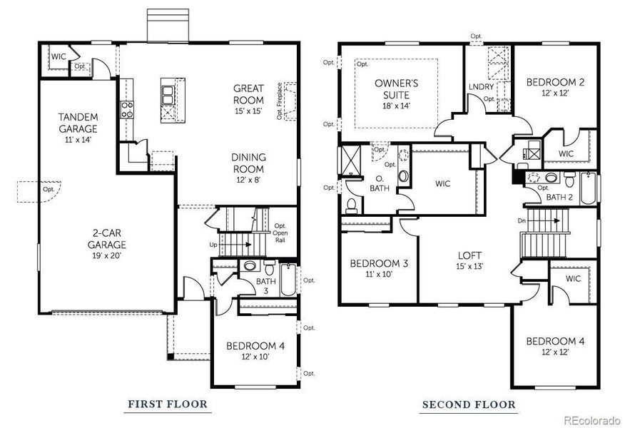 2D floor plan layout of this home in Wolf Creek Run, Strasburg, CO (Image 5).