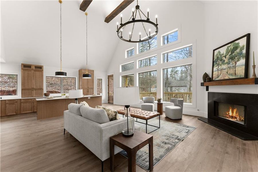 Furnished interior view inside a new home in , Dawsonville (Image 17).