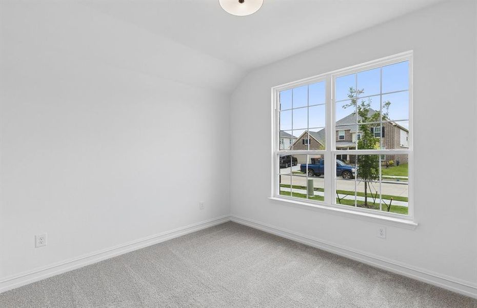 Secondary bedroom with large window Secondary bedroom with large window