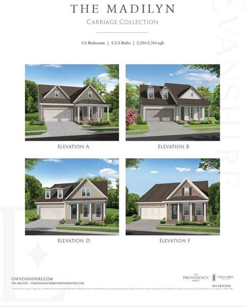 Front exterior of a new home in Evanshire Single Family, Duluth, GA, highlighting curb appeal (Image 24).