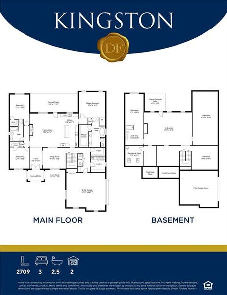 2D floor plan layout of this home in SteepleChase, Hoschton, GA (Image 5).