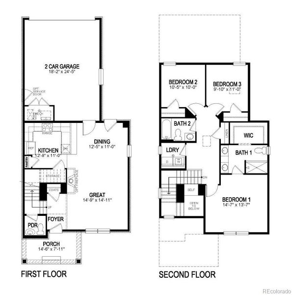 2D floor plan layout of this home in Horizon Uptown, Aurora, CO (Image 3). 2D floor plan layout of this home in Horizon Uptown, Aurora, CO (Image 3).
