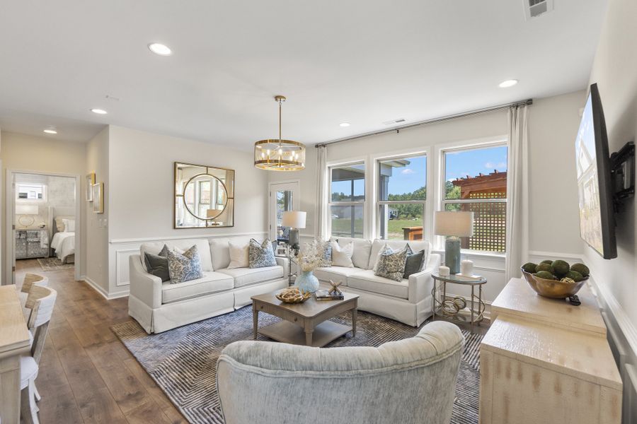Furnished interior view inside a new home in Esplanade at Northgate, Indian Trail (Image 5). Furnished interior view inside a new home in Esplanade at Northgate, Indian Trail (Image 5).