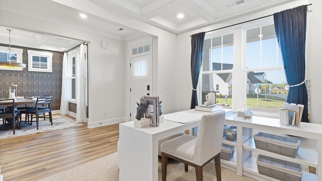 Representative furnished interior of a home built from the Kendrick by DRB Homes in Wells Crossing, Seneca (Image 13).