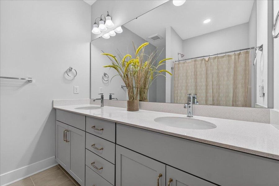 Furnished interior view inside a new home in Tidewater at Lakes of Cane Bay, Summerville (Image 45).