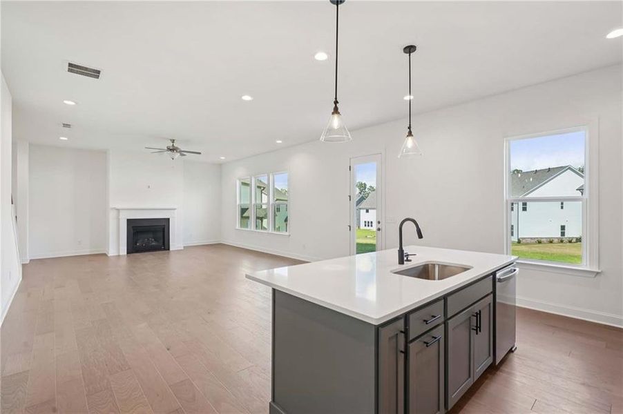 Furnished interior view inside a new home in East Harbor II at Chestatee, Dawsonville (Image 8).