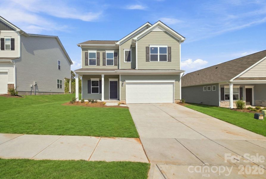 Front exterior of a new home in Catawba Trace, Catawba, NC, highlighting curb appeal (Image 21).
