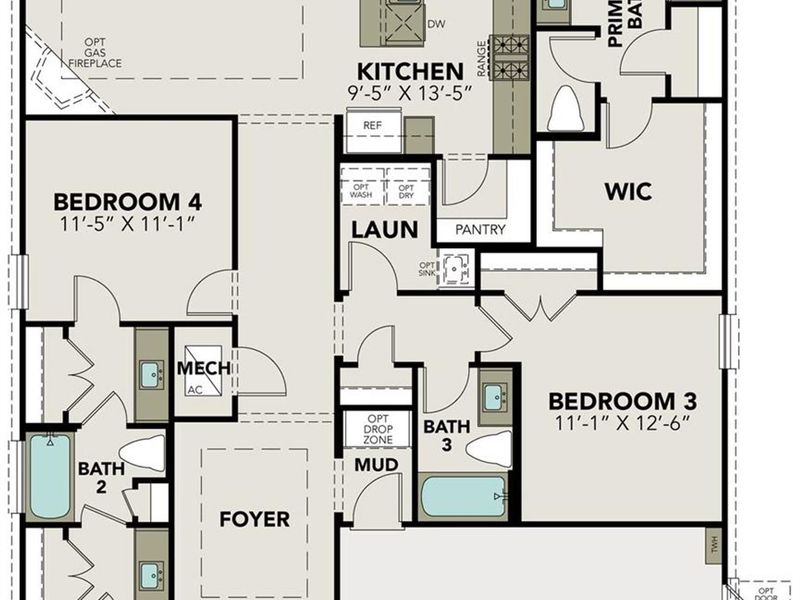 2D floor plan layout of this home in Lago Mar, Texas City, TX (Image 4). 2D floor plan layout of this home in Lago Mar, Texas City, TX (Image 4).