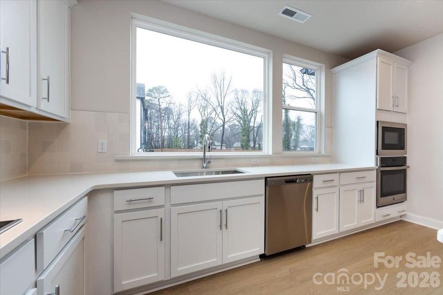Gourmet Kitchen with Large Windows