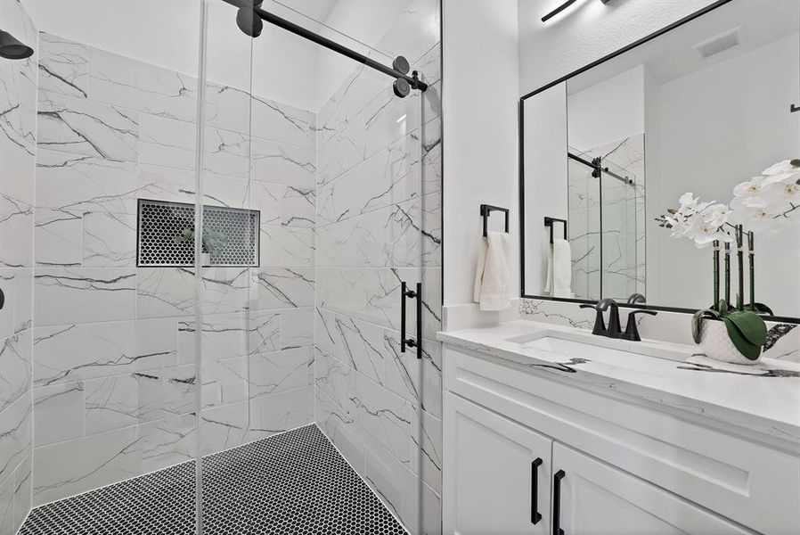 Furnished interior view inside a new home in , Celeste (Image 10).