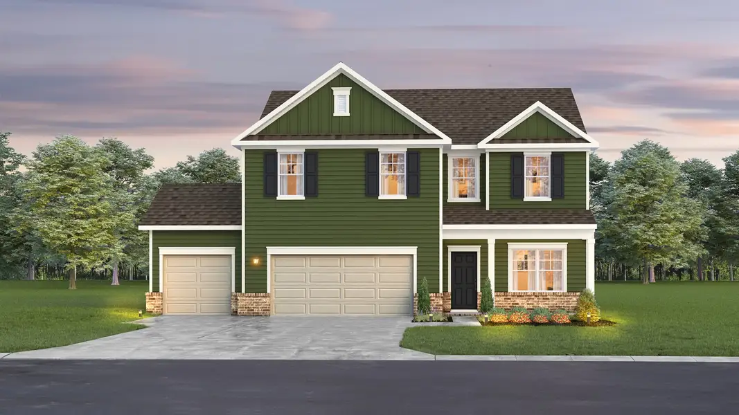 Elevation A with 3-Car Garage (R2)