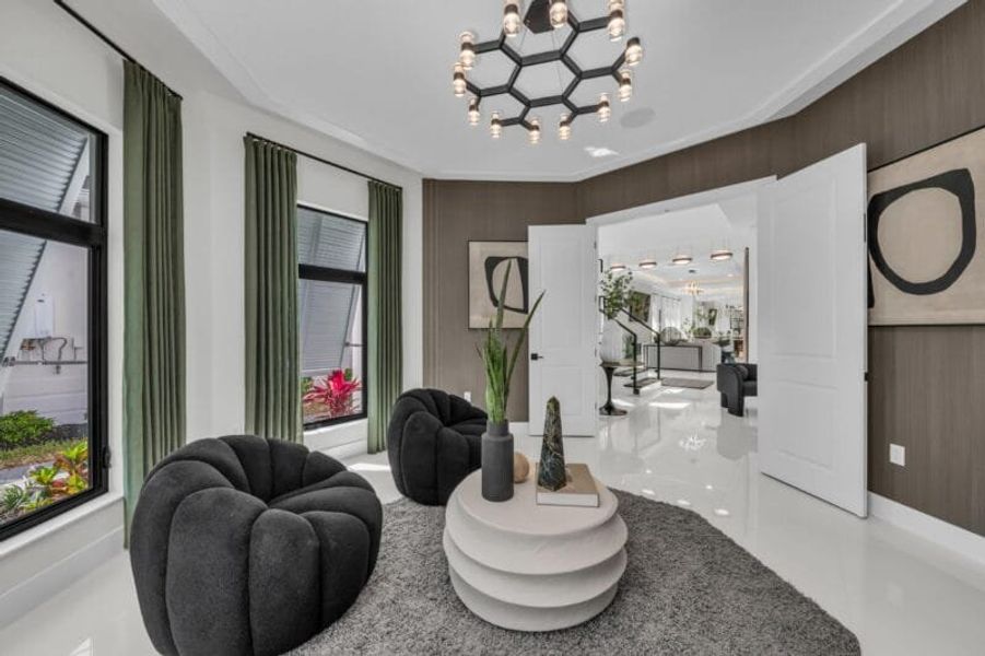 Representative furnished interior of a home built from the Silver Palm – Phase 2 by Medallion Home in Aqua, Bradenton (Image 42).