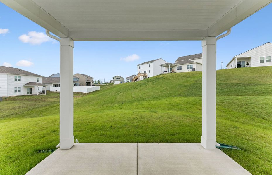 Exterior details and patio area of a home in Highlands of Carter's Station, Columbia (Image 21). Exterior details and patio area of a home in Highlands of Carter's Station, Columbia (Image 21).