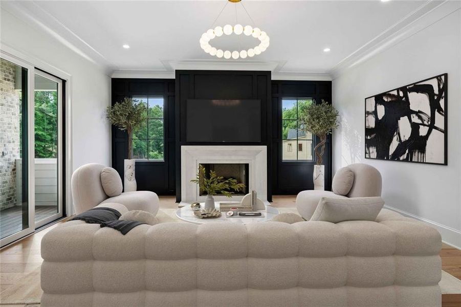 Furnished interior view inside a new home in , Roswell (Image 8).
