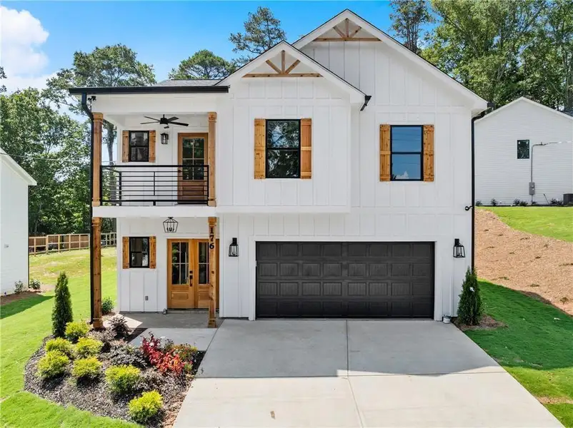 Front exterior of a new home in , Clarkesville, GA, highlighting curb appeal (Image 1). Front exterior of a new home in , Clarkesville, GA, highlighting curb appeal (Image 1).