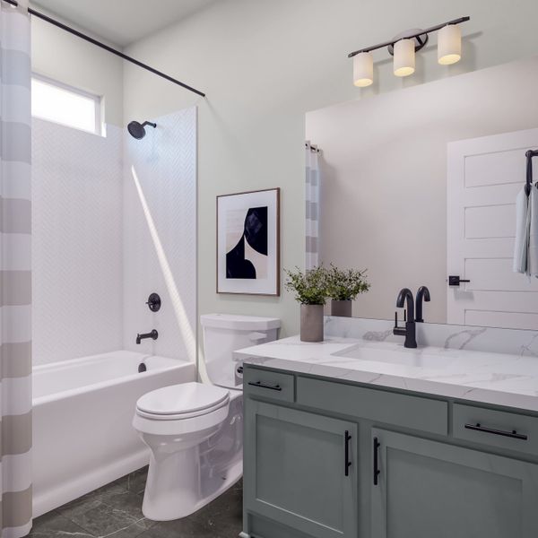 Representative furnished interior of a home built from the Foss by Tri Pointe Homes in Lariat, Liberty Hill (Image 14).