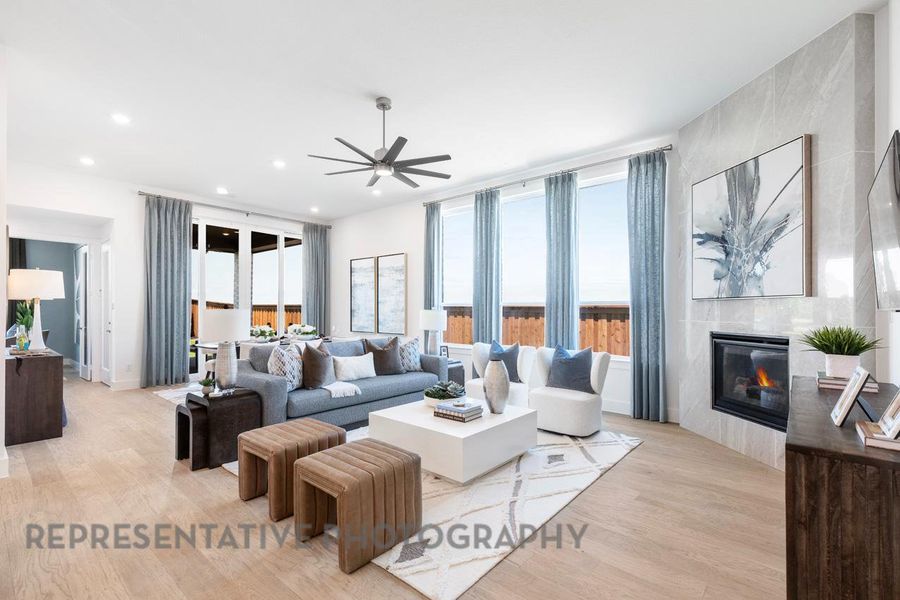 Furnished interior view inside a new home in Wolf Ranch: 51ft. lots, Georgetown (Image 9).