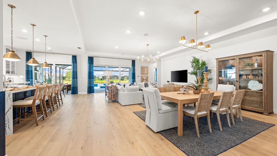 Furnished interior view inside a new home in Esplanade by the Islands, Naples (Image 8).