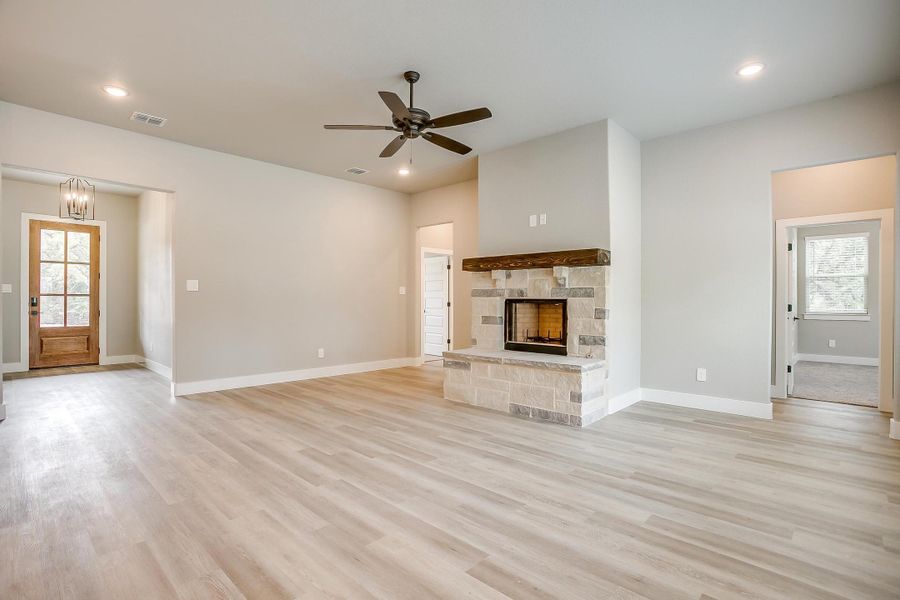 Representative unfurnished interior of a home built from the Ashwood Court House by Trinity Classic Homes in Zion Trails, Poolville (Image 8). Representative unfurnished interior of a home built from the Ashwood Court House by Trinity Classic Homes in Zion Trails, Poolville (Image 8).