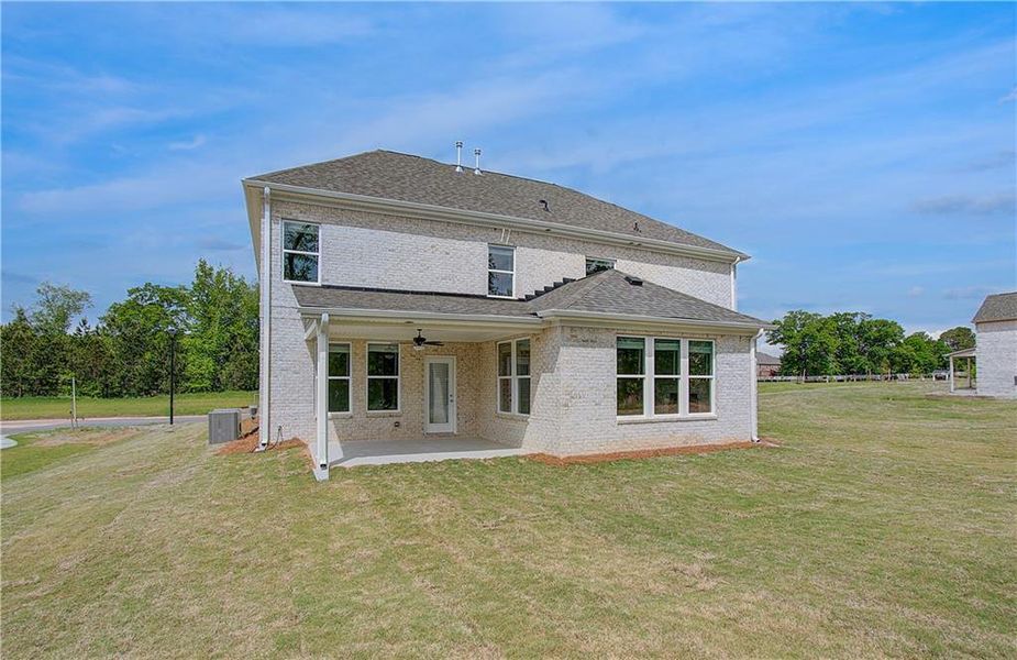 Exterior details and patio area of a home in Cambria at Traditions, Hampton (Image 3). Exterior details and patio area of a home in Cambria at Traditions, Hampton (Image 3).