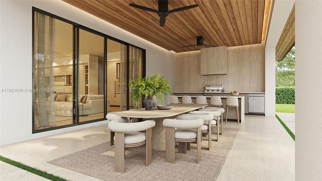 Exterior details and patio area of a home in , Pinecrest (Image 3).