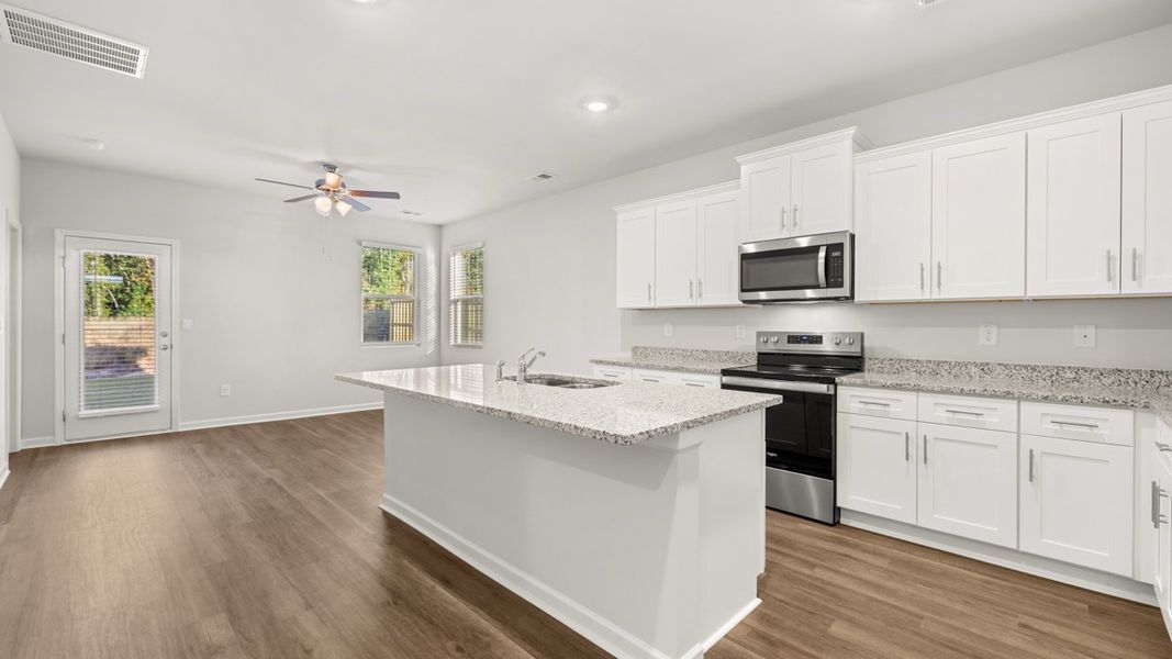 Furnished interior view inside a new home in Bellemeade Landing, Augusta (Image 5). Furnished interior view inside a new home in Bellemeade Landing, Augusta (Image 5).