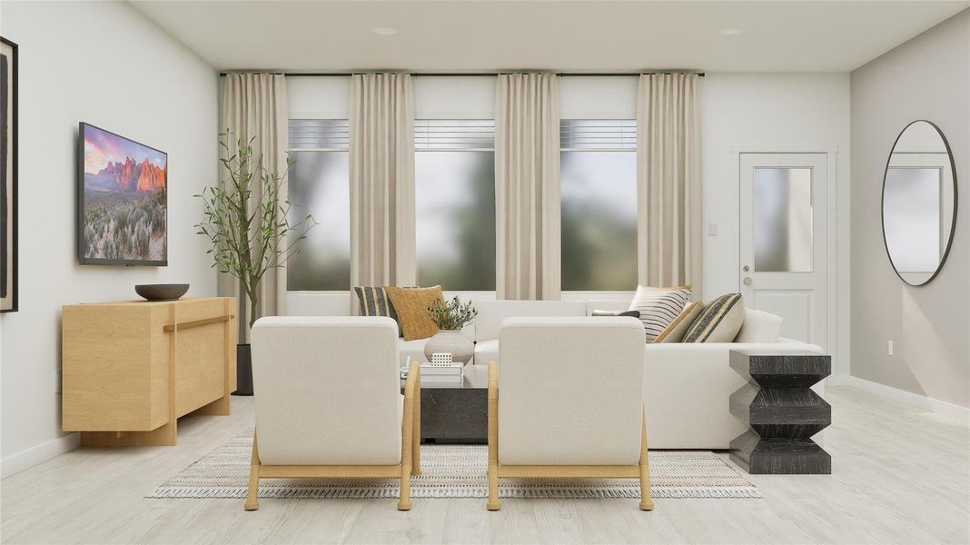 Furnished interior view inside a new home in River Bridge Ranch: Coastline Collection, San Marcos (Image 4).