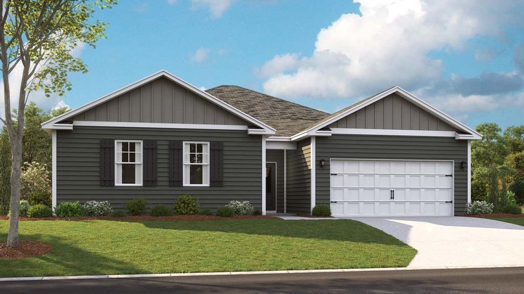 Representative exterior photo of a completed home built from the Denton by D.R. Horton in Harbor Crest, Ooltewah, TN (Image 20).