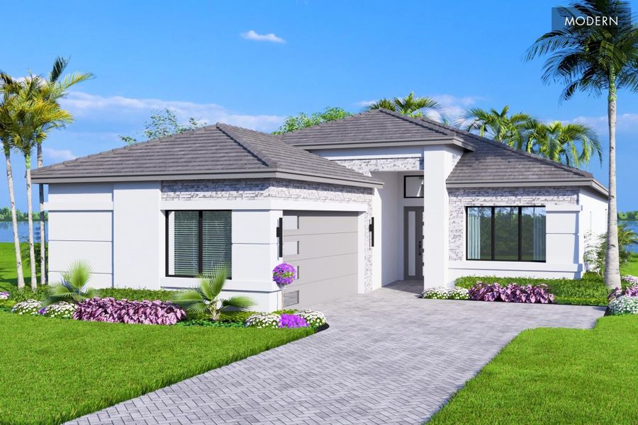 Representative exterior photo of a completed home built from the Costa II by GL Homes in Valencia Vista at Riverland, Port St. Lucie, FL (Image 13). Representative exterior photo of a completed home built from the Costa II by GL Homes in Valencia Vista at Riverland, Port St. Lucie, FL (Image 13).