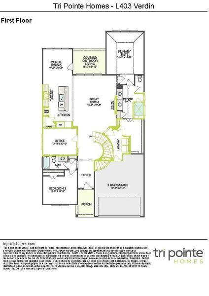 2D floor plan layout of this home in Trillium, Richmond, TX (Image 3).