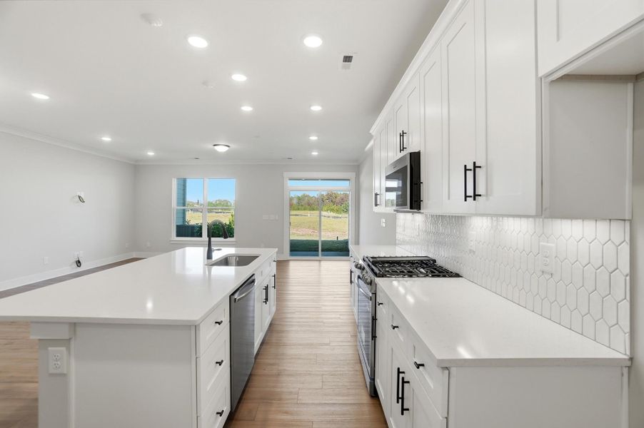 Furnished interior view inside a new home in Blythe Mill Townhomes, Waxhaw (Image 13).