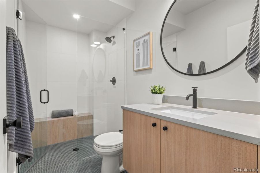 basement 3/4 bathroom