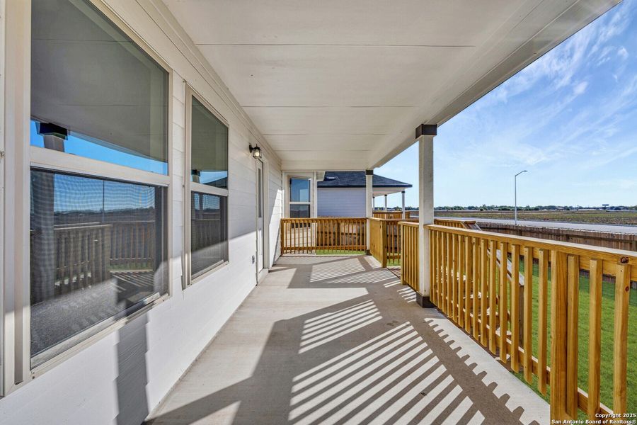 Exterior details and patio area of a home in Greenspoint Heights, Seguin (Image 20).