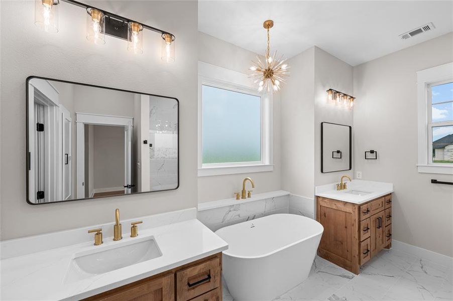 Furnished interior view inside a new home in , Point (Image 10).