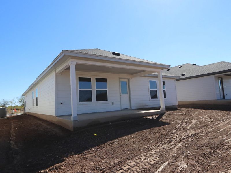 Exterior details and patio area of a home in Marble Creek Crossing, Austin (Image 12). Exterior details and patio area of a home in Marble Creek Crossing, Austin (Image 12).