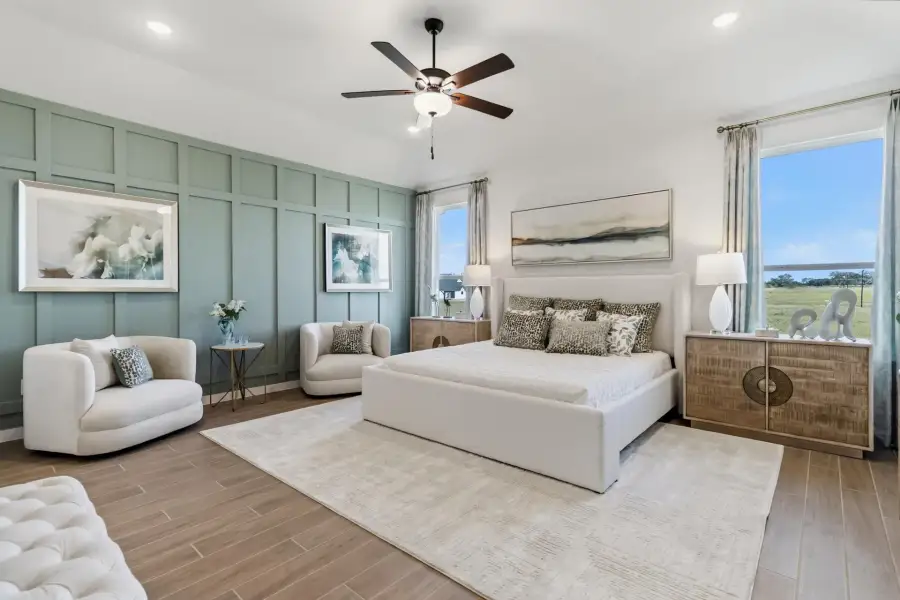Representative furnished interior of a home built from the Lubbock by First America Homes in Alamo Estates, San Antonio (Image 16).