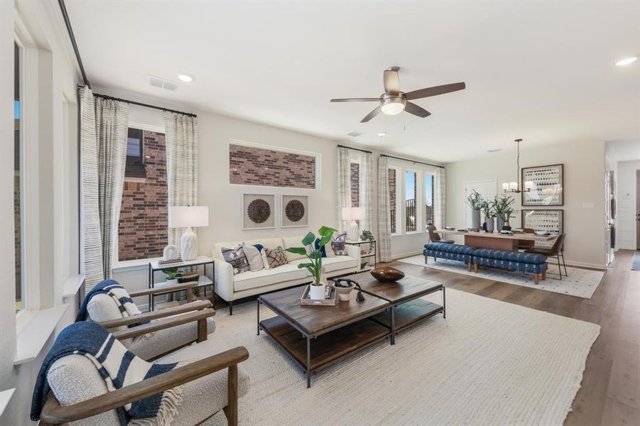 The open and flowing main floor in this dream home makes entertaining a breeze! The open and flowing main floor in this dream home makes entertaining a breeze!