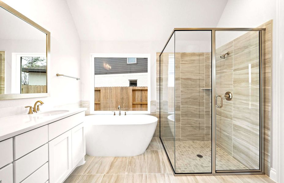 Representative furnished interior of a home built from the 2406 by Ravenna Homes in The Highlands 55′, Porter (Image 15).