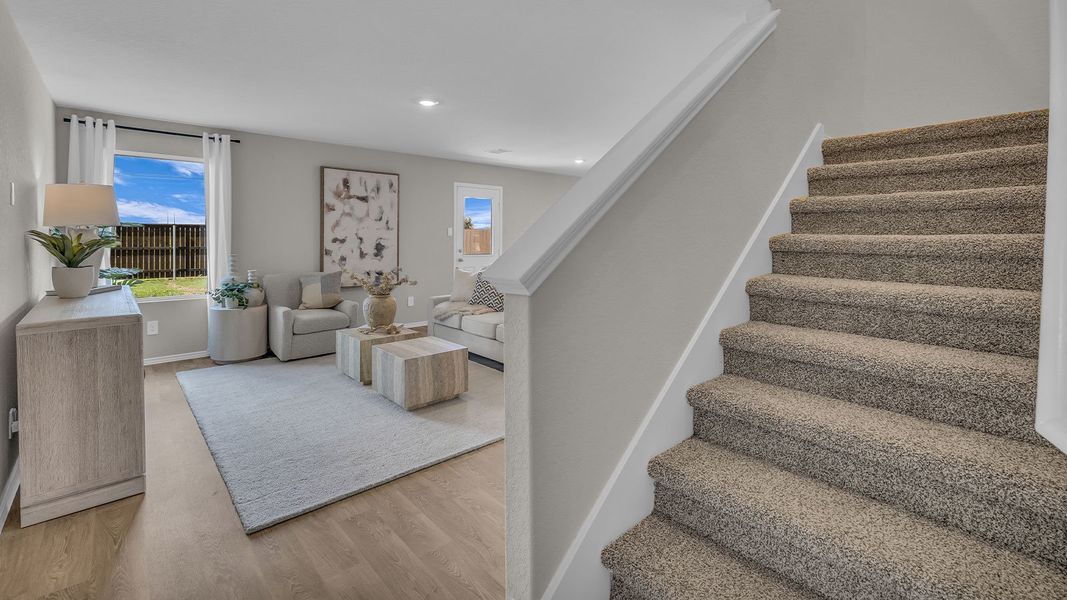 Representative furnished interior of a home built from the The Franklin by D.R. Horton in Ladera, Luling (Image 8).