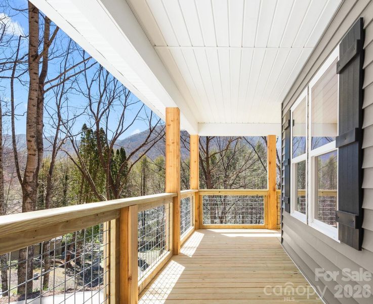 Exterior details and patio area of a home in , Maggie Valley (Image 28).