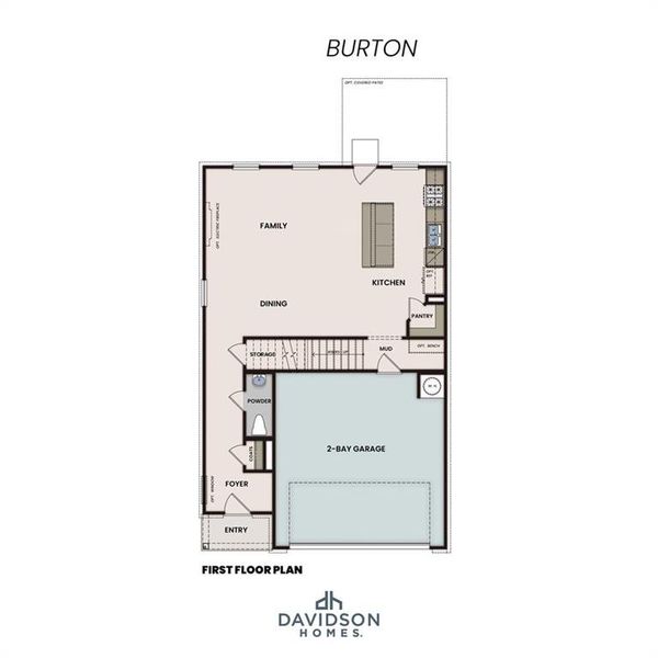 2D floor plan layout of this home in Greene Farm, Cartersville, GA (Image 3).